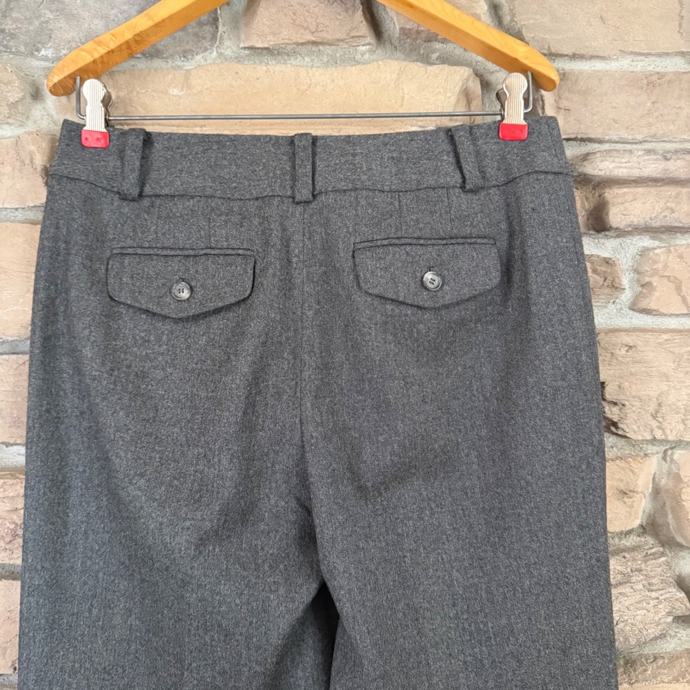 Ann Taylor Womens Gray Wool Cashmere Blend Wide Leg Dress Pants Trousers Size 4 - Picture 4 of 11